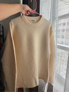 Jil Sander Soft Beige Crewneck Sweater